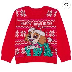 Paw Patrol Skye "Happy Howlidays” Christmas Holiday Sweater 12M NWT